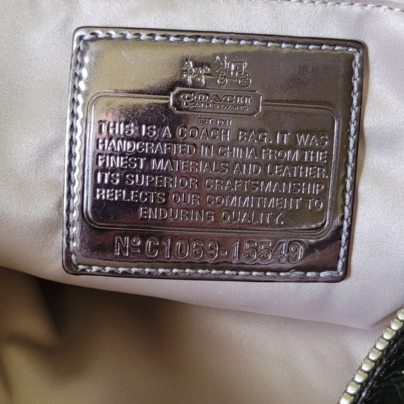 COACH MADISON CHAINLINK EAST MEET WEST BAG PURPLE MULTI #15549 - Picture 15 of 16